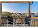 Relaxing back porch view with chairs and wine overlooking the neighborhood at 4440 Croftshire Pl, Cumming, GA 30040