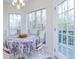 Bright dining area with table, chairs, chandelier, and backyard views at 1413 Eastbrooke Way, Marietta, GA 30066