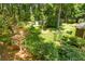 Spacious backyard with a wooden swing, pergola, playset, and manicured lawn at 2802 Nettle Ln, Buford, GA 30519