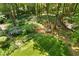 Expansive backyard with a swing, pergola, manicured lawn, and mature trees at 2802 Nettle Ln, Buford, GA 30519