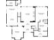 Detailed first-floor layout showcasing spacious rooms, including a living room, kitchen, dining area, and primary suite at 2802 Nettle Ln, Buford, GA 30519