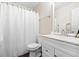 Cozy bathroom with a shower and a vanity with chrome fixtures at 88 Summer Lake Pl, Dallas, GA 30157