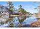 Scenic view of a serene lake reflecting the surrounding trees and the house, creating a peaceful and picturesque waterfront setting at 88 Summer Lake Pl, Dallas, GA 30157