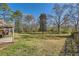 Expansive backyard with mature trees and lush greenery, creating a private outdoor space at 3045 Riviera Nw Dr, Conyers, GA 30012