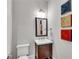 Cozy half bathroom with vanity and stylish decor at 4850 Kentwood Dr, Marietta, GA 30068
