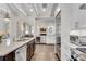 Modern kitchen with a large island, stainless steel appliances, and sleek cabinetry at 4850 Kentwood Dr, Marietta, GA 30068