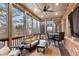 Inviting screened porch with comfortable seating, ceiling fan, and natural views at 4850 Kentwood Dr, Marietta, GA 30068