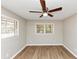 Bright bedroom features ceiling fan, hardwood floors, and plenty of natural light at 4281 Welbron Dr, Decatur, GA 30035