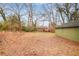 Large backyard with trees and detached garage at 706 S Grand Nw Ave, Atlanta, GA 30318