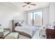Comfortable bedroom with neutral tones and large window with beautiful city views at 3445 Stratford Ne Rd # 502, Atlanta, GA 30326