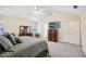 Large main bedroom with vaulted ceiling, a ceiling fan, and generous closet space at 359 Interlake Pass, Mcdonough, GA 30252