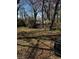 Leaf-covered backyard showing trees and the neighboring house at 2319 Browns Mill Se Rd, Atlanta, GA 30315