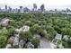 An aerial view of the home reveals its prime location within a verdant residential neighborhood at 189 Westminster Dr, Atlanta, GA 30309