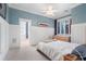 Bedroom with large windows, white trim and blue walls at 189 Westminster Dr, Atlanta, GA 30309