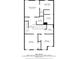 Second floor plan showing primary bedroom, two bedrooms, three baths, laundry and walk-in closet, for a house totaling 2198 sq. ft at 2712 Stargazer Ter, Smyrna, GA 30080