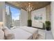 Serene bedroom with large window, white bedding, and stylish decor at 3324 Peachtree Ne Rd # 1718, Atlanta, GA 30326