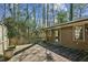 Backyard deck with lattice privacy fencing and sliding glass doors at , Atlanta, GA 30329