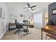 Bright and spacious home office with great natural light and updated ceiling fan at 3071 Balearic Se Dr, Marietta, GA 30067