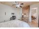Charming bedroom with whitewashed walls, wood floors and a built-in bookcase at 1118 Glenwood Se Ave, Atlanta, GA 30316