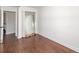 Bedroom with hardwood flooring leading to closet/storage area at 375 Ralph Mcgill Ne Blvd # 807, Atlanta, GA 30312