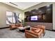 Modern lobby with stylish seating, contemporary artwork, and a wall-mounted television at 855 Peachtree Ne St # 2912, Atlanta, GA 30308