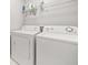 A bright laundry room with a modern white washer and dryer set at 1091 Dunedin Trl, Woodstock, GA 30188