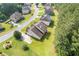Aerial view of the property, highlighting the spacious backyard and surrounding neighborhood at 1516 Montauk Pt, Conyers, GA 30013