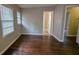 Bedroom with hardwood floors, neutral paint, and natural light coming through the window at 2689 Rollingwood Se Ln, Atlanta, GA 30316