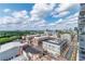 Stunning aerial view of the cityscape showcasing the vibrant community with its mix of residential and commercial buildings at 361 17Th St # 1516, Atlanta, GA 30363