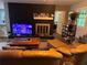 Inviting living room with hardwood floors, black fireplace, and comfortable seating at 3802 Macland Rd, Hiram, GA 30141
