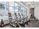 State-of-the-art fitness center featuring elliptical machines and floor to ceiling windows at 1080 Peachtree Ne St # 2309, Atlanta, GA 30309