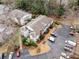 Aerial view of the condo buildings and parking lot at 1379 Keys Lake Ne Dr, Brookhaven, GA 30319