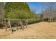 Spacious backyard featuring a swing set and well-maintained landscaping and fencing at 2298 Greenglade Ne Rd, Atlanta, GA 30345