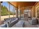 Screened porch with outdoor sofa, chairs and table, creating a comfortable space for relaxation at 2298 Greenglade Ne Rd, Atlanta, GA 30345