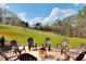 Backyard featuring a fire pit and seating area at 4539 Tiffany Ln, Loganville, GA 30052