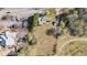 Aerial view highlighting the roof and surrounding neighborhood at 8989 E Cherokee Dr, Canton, GA 30115