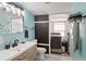 Stylish bathroom with modern fixtures, ample counter space and in-room washer/dryer at 3384 Nebo Rd, Dallas, GA 30157