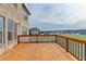 Wood deck overlooking a large backyard with lush green grass at 641 Freeman Brock Rd, Auburn, GA 30011