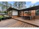 Stunning backyard deck featuring a covered dining area, outdoor seating, and access to the home at 3504 Palace Ct, Tucker, GA 30084