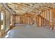 Unfinished basement space with wood framing, concrete floor, and windows at 511 Millwood Ct, Canton, GA 30114