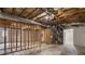 Unfinished basement with exposed ductwork, concrete floor, and access to the house at 1936 Oak Ridge Ct, Marietta, GA 30062