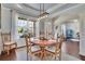 Dining room featuring a round table, wainscoting detail, and large bright windows at 194 Lakestone Parkway, Woodstock, GA 30188