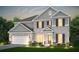 Charming two-story home with gray brick, shutters, manicured lawn and landscaped yard at 3191 Morris Hills Dr, Dacula, GA 30019