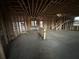 Unfinished construction of a home showing exposed wooden frames, open floor plan and staircase at 3191 Morris Hills Dr, Dacula, GA 30019