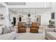 Open layout showcases living room that connects to a modern kitchen space at 7560 Wild Violet Dr, Cumming, GA 30040