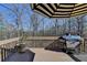 Outdoor deck area with a grill and potted plant at 5030 New Chapel Hill Way, Cumming, GA 30041