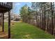 Expansive backyard features a lush lawn that leads to a wooded area, offering privacy and natural beauty at 5975 Vista Brook Dr, Suwanee, GA 30024