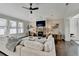 Inviting living room with fireplace, large windows, and comfortable seating area at 1431 Torrington Dr, Auburn, GA 30011