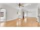 Bright and spacious living room with hardwood floors, recessed lighting, and large windows at 1029 Fairway Ne Ests, Atlanta, GA 30319