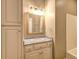 Bathroom featuring cabinets and doorway leading to the bathtub at 1027 Holland Rd, Dallas, GA 30157